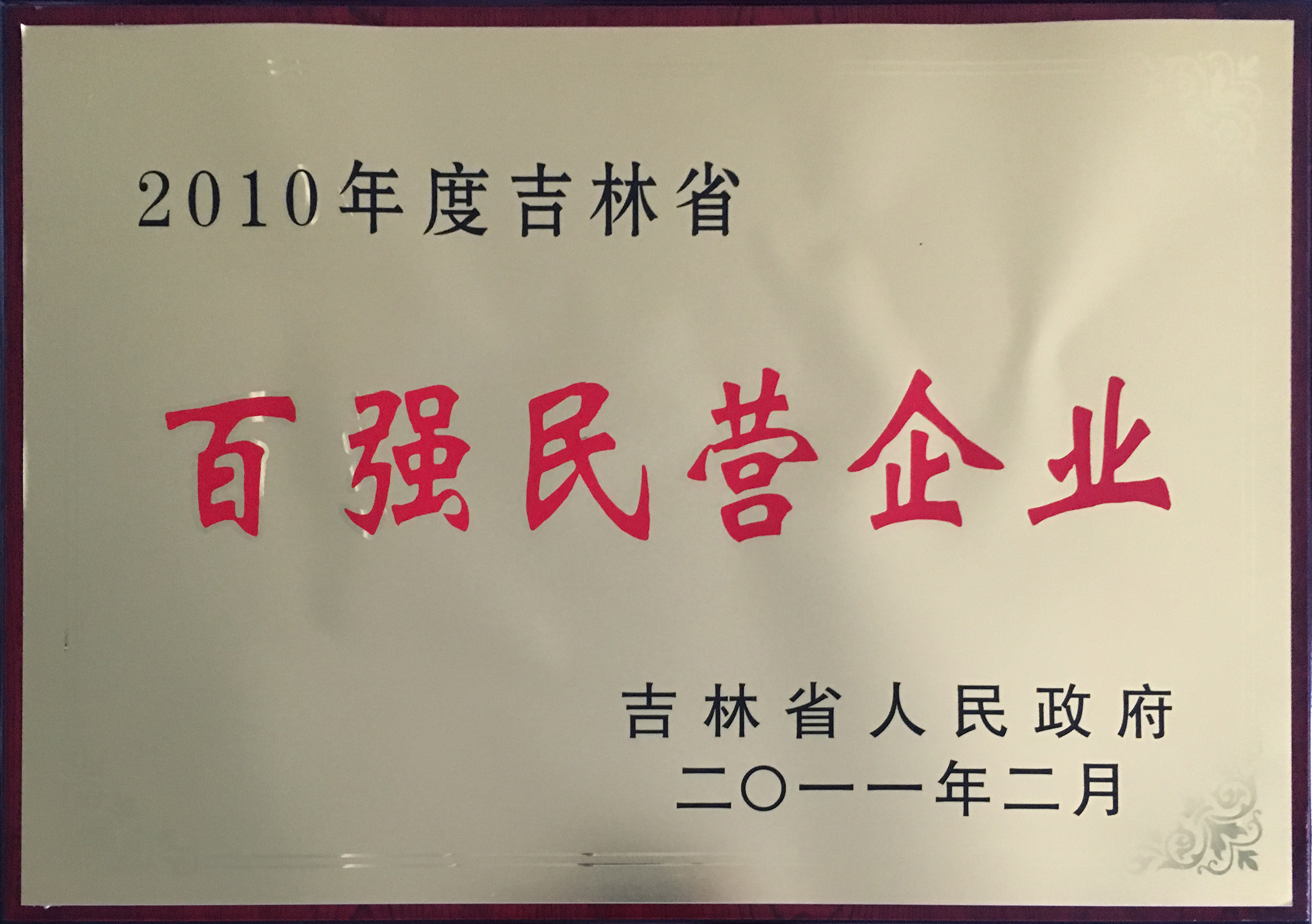 2010年吉林省百強民營企業